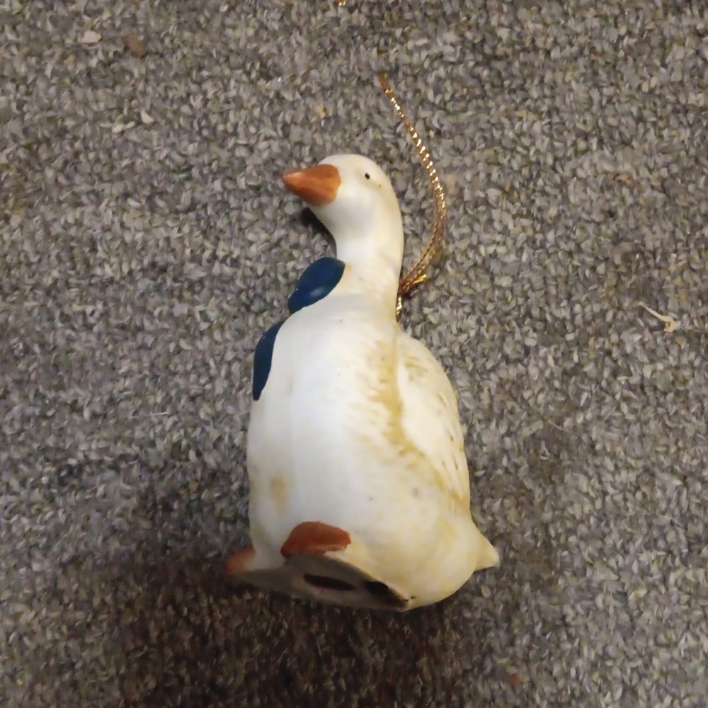 Christmas goose ornament